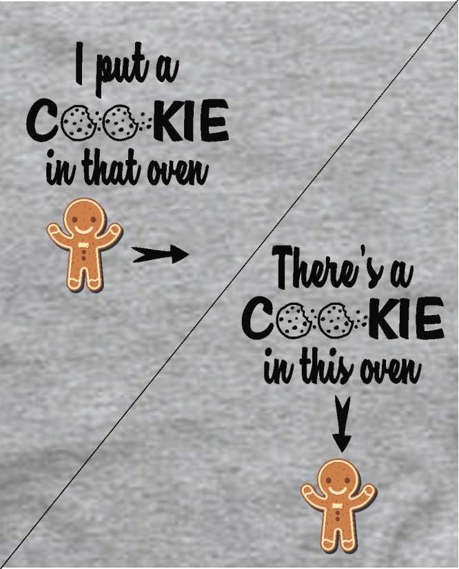 Cookie in oven